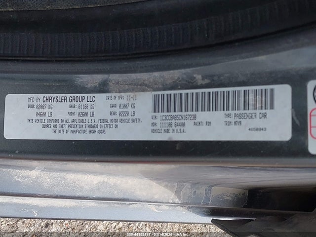 Продаж на аукціоні авто 2012 Chrysler 200 Lx, vin: 1C3CCBAB5CN167238, номер лоту: 44159187
