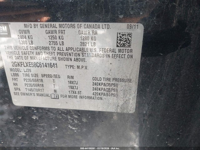 Aukcja sprzedaży 2012 Gmc Terrain Slt-2, vin: 2GKFLXE58C6141641, numer aukcji: 44159261