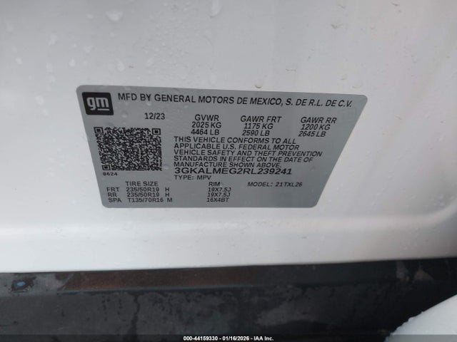44159330 :رقم المزاد ، 3GKALMEG2RL239241 vin ، 2024 Gmc Terrain Fwd Sle مزاد بيع