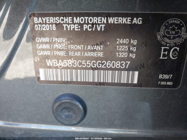 2016 BMW 535I WBA5B3C55GG260837 Photo 8