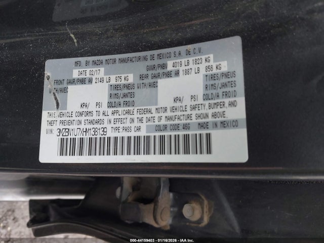 3MZBN1U7XHM138139 Mazda Mazda3 Sport