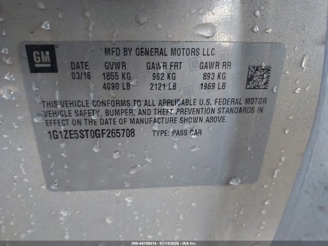 1G1ZE5ST0GF265708 Chevrolet MALIBU 1LT