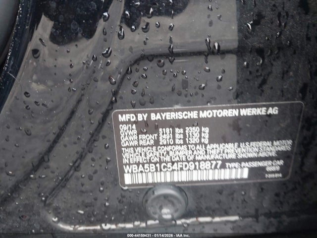 Продаж на аукціоні авто 2015 Bmw 535i, vin: WBA5B1C54FD918877, номер лоту: 44159431