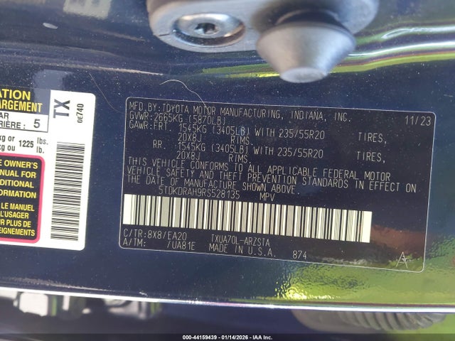 2024 TOYOTA HIGHLANDER 5TDKDRAH9RS528135 Photo 8