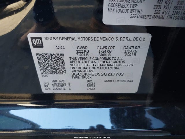 3GCUKFED9SG217703 Chevrolet Silverado 1500 4wd Short Bed Lt Trail Boss