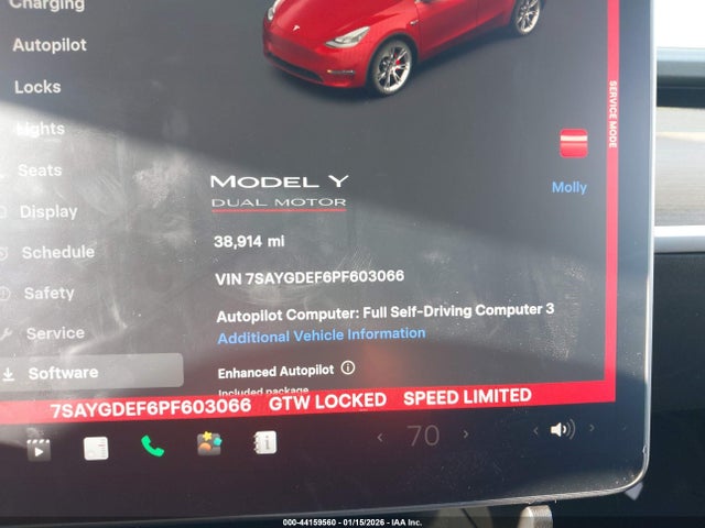 2023 TESLA MODEL Y 7SAYGDEF6PF603066 Photo 6