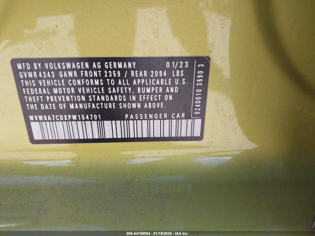 2023 VOLKSWAGEN GOLF GTI WVW8A7CDXPW154701 Photo 8