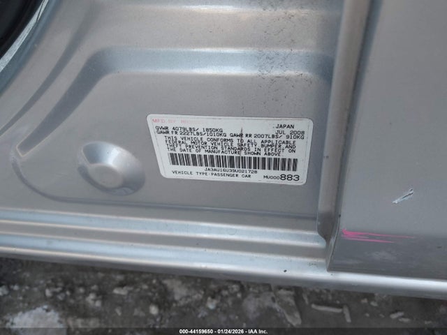 2009 MITSUBISHI LANCER JA3AU16U39U021728 Photo 8