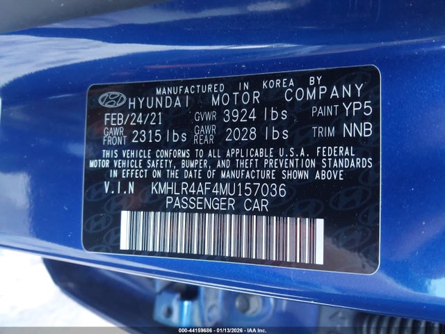 KMHLR4AF4MU157036 Hyundai Elantra N Line