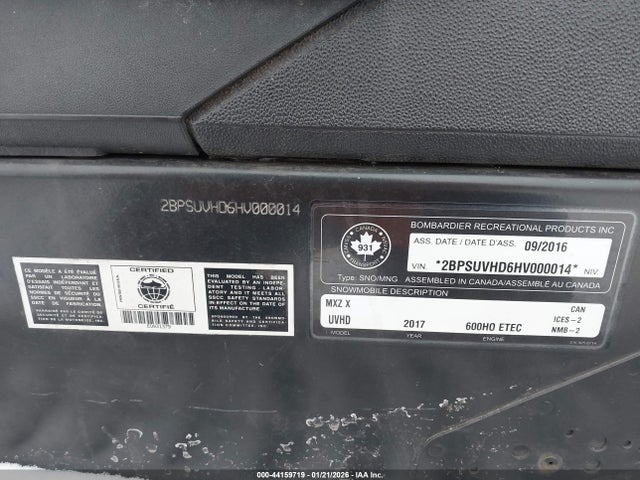 Ski Doo Mxz 1000 2017 2BPSUVHD6HV000014 Image 9