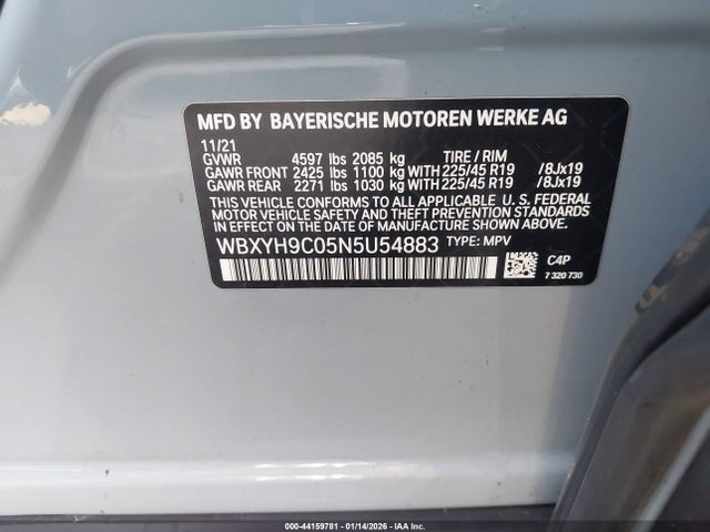BMW X2 2022 WBXYH9C05N5U54883 Image 9
