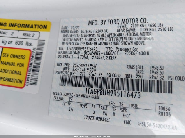 2024 FORD MUSTANG 1FAGP8UH9R5116473 Photo 8