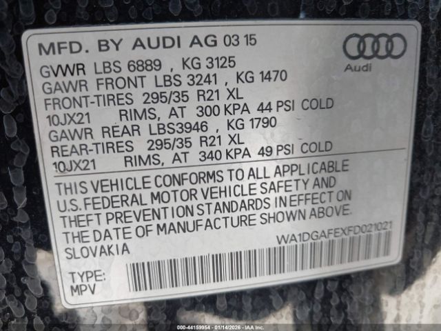 2015 AUDI Q7 WA1DGAFEXFD021021 Photo 8