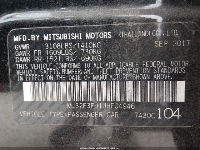 2018 MITSUBISHI MIRAGE G4 ML32F3FJ1JHF04946 Photo 8