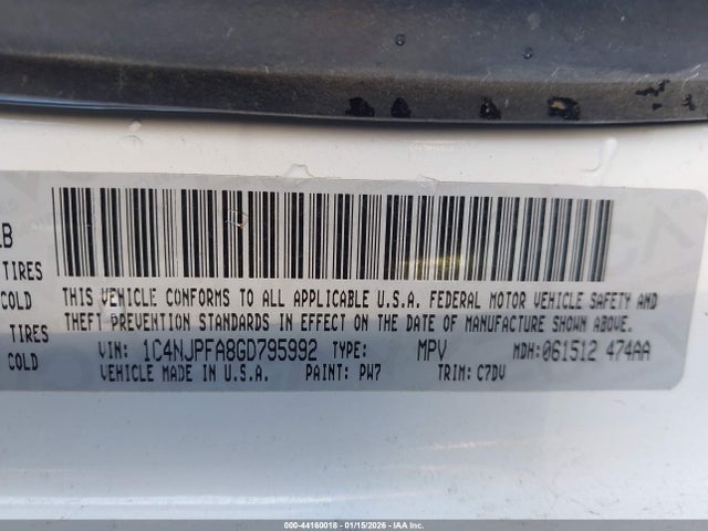 Jeep Patriot Latitude 2016 1C4NJPFA8GD795992 Image 9
