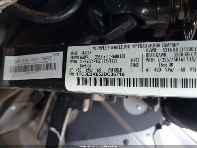 Ford E-350 Stripped 2018 1FC3E3K65JDC36719 Image 8