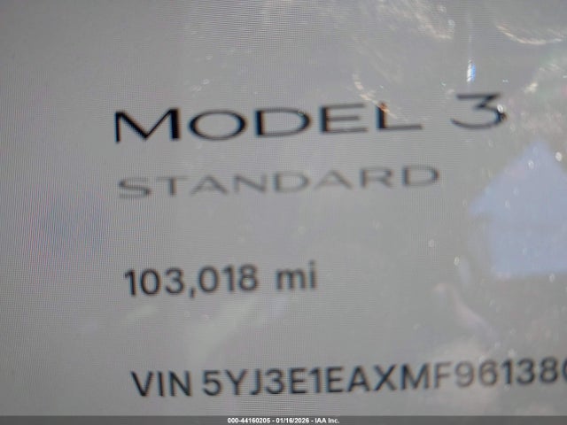Aukcja sprzedaży 2021 Tesla Model 3 Standard Range Plus Rear-wheel Drive, vin: 5YJ3E1EAXMF961380, numer aukcji: 44160205