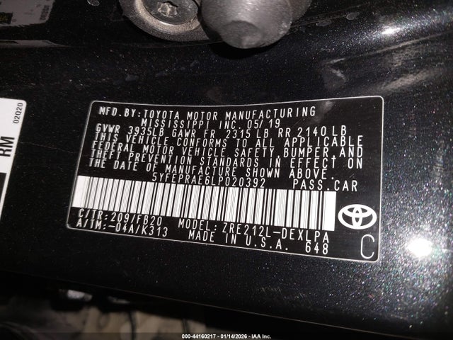 Toyota COROLLA LE 2020 5YFEPRAE6LP020392 Image 9
