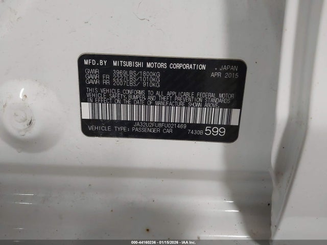 2015 MITSUBISHI LANCER JA32U2FU8FU021469 Photo 8