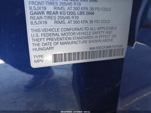 2024 AUDI Q3 WA1EECF38R1157335 Photo 8