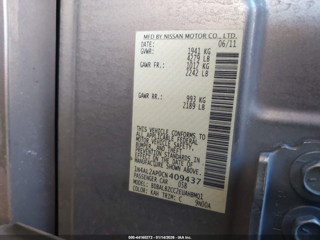 2012 NISSAN ALTIMA 1N4AL2AP0CN409437 Photo 8