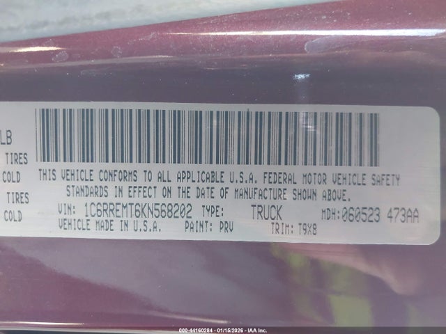 Продаж на аукціоні авто 2019 Ram 1500 Big Horn/lone Star  4x2 6'4 Box, vin: 1C6RREMT6KN568202, номер лоту: 44160284