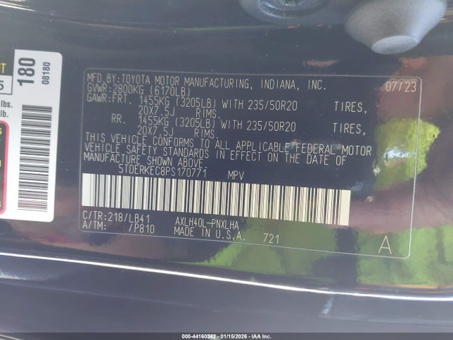 Toyota Sienna Platinum 2023 5TDERKEC8PS170771 Image 9