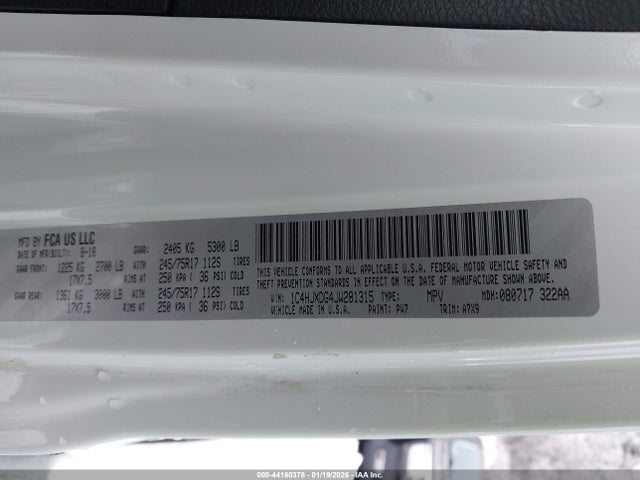 Aukcja sprzedaży 2018 Jeep Wrangler Unlimited Sport S 4x4, vin: 1C4HJXDG4JW281315, numer aukcji: 44160378