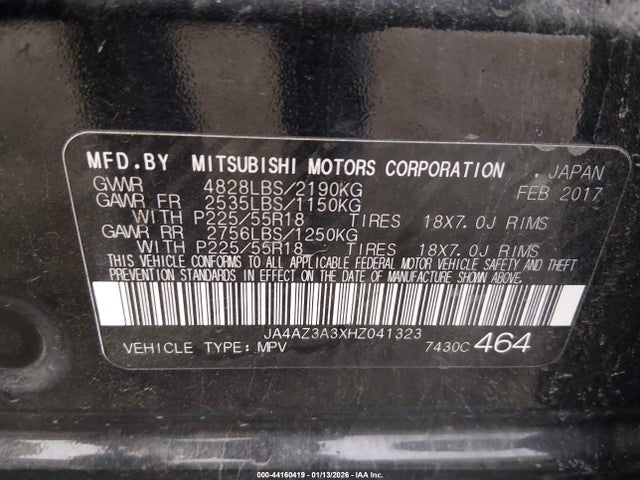 2017 MITSUBISHI OUTLANDER JA4AZ3A3XHZ041323 Photo 8