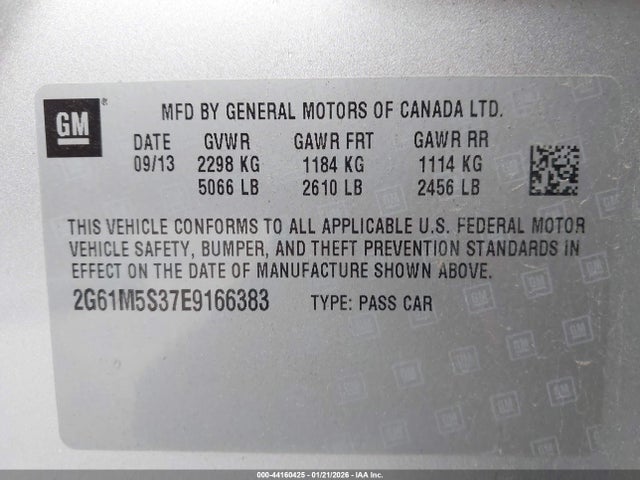 2014 CADILLAC XTS 2G61M5S37E9166383 Photo 8