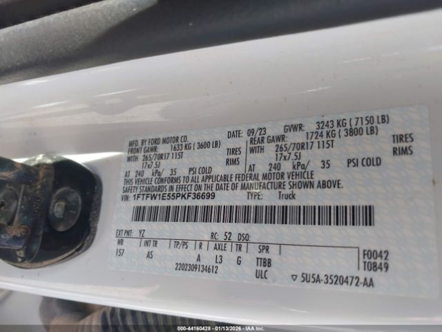 2023 FORD F-150 1FTFW1E55PKF36699 Photo 8