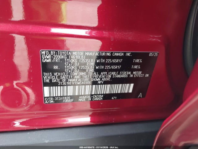Toyota RAV4 LE 2025 2T3G1RFV1SW546906 Image 9