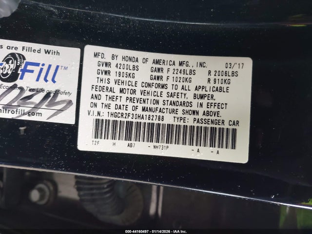 1HGCR2F30HA182788 Honda ACCORD LX