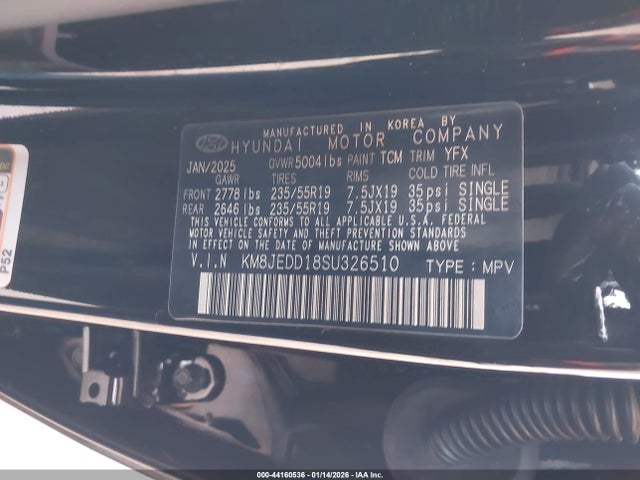 KM8JEDD18SU326510 Hyundai Tucson Hybrid Limited