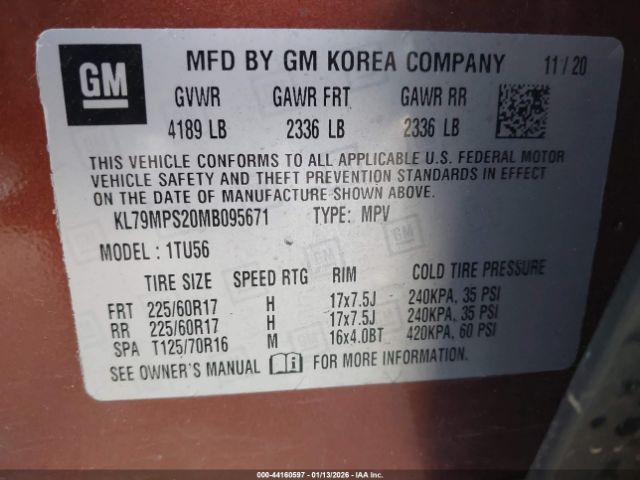 2021 CHEVROLET TRAILBLAZER KL79MPS20MB095671 Photo 8