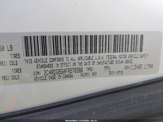 2015 DODGE GRAND CARAVAN 2C4RDGBG0FR576586 Photo 8