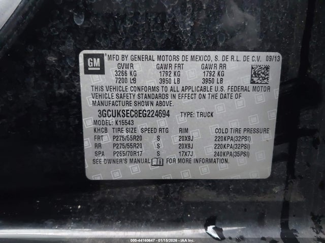 3GCUKSEC8EG224694 Chevrolet Silverado 1500 2lz