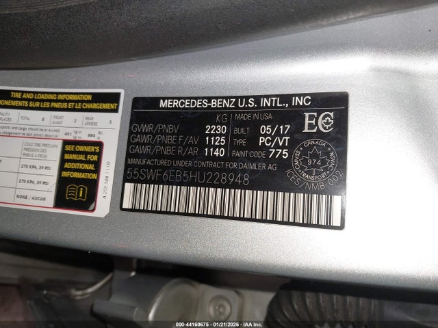 2017 MERCEDES-BENZ AMG C 43 55SWF6EB5HU228948 Photo 8