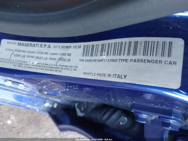 2015 MASERATI GHIBLI ZAM57RTA9F1137950 Photo 8