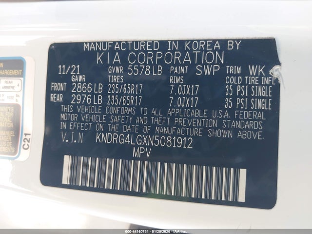 KNDRG4LGXN5081912 KIA Sorento Hybrid S