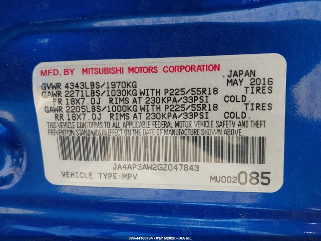 2016 MITSUBISHI OUTLANDER SPORT JA4AP3AW2GZ047843 Photo 8