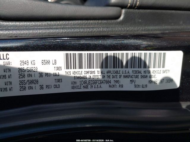 2015 JEEP GRAND CHEROKEE 1C4RJECG6FC647004 Photo 8