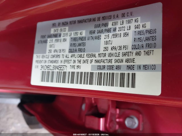 Aukcja sprzedaży 2022 Mazda Cx-30 Preferred, vin: 3MVDMBCL8NM456371, numer aukcji: 44160827