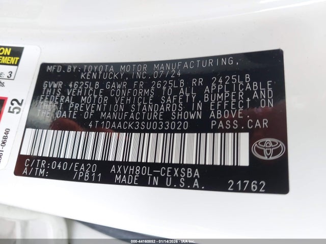 Toyota CAMRY SE 2025 4T1DAACK3SU033020 Image 9