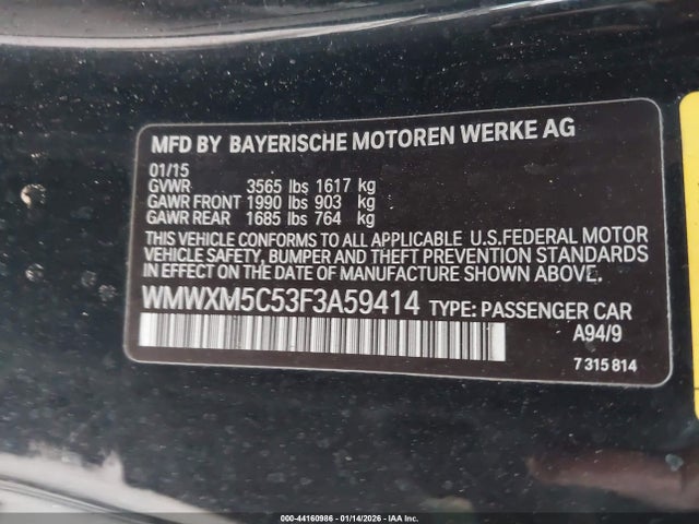 2015 MINI HARDTOP WMWXM5C53F3A59414 Photo 8