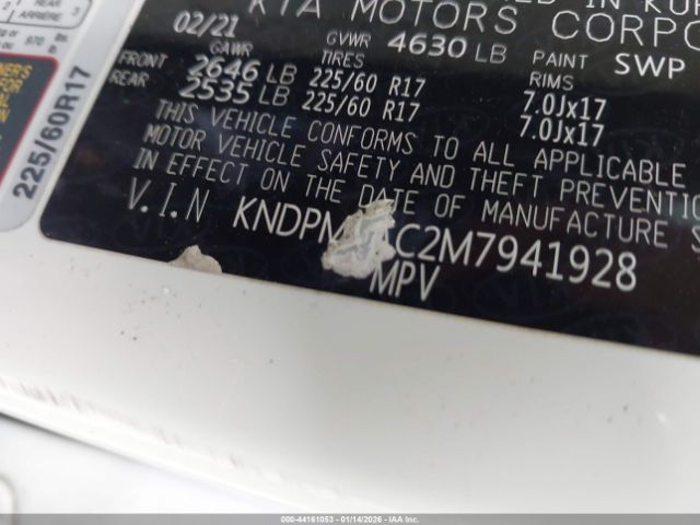 2021 KIA SPORTAGE KNDPM3AC2M7941928 Photo 8