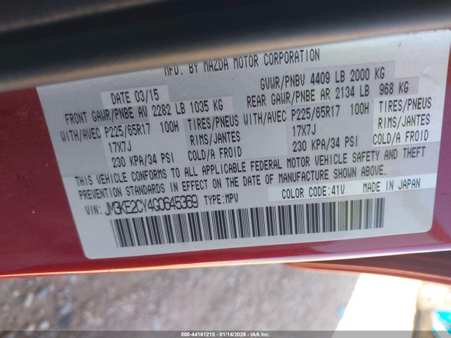JM3KE2CY4G0645369 Mazda Cx-5 Touring