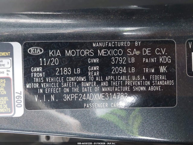 2021 KIA FORTE 3KPF24ADXME314782 Photo 8