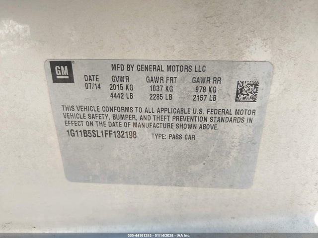 1G11B5SL1FF132198 Chevrolet MALIBU LS