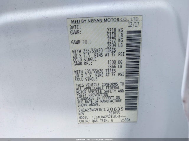 2018 NISSAN MURANO 5N1AZ2MG9JN120635 Photo 8